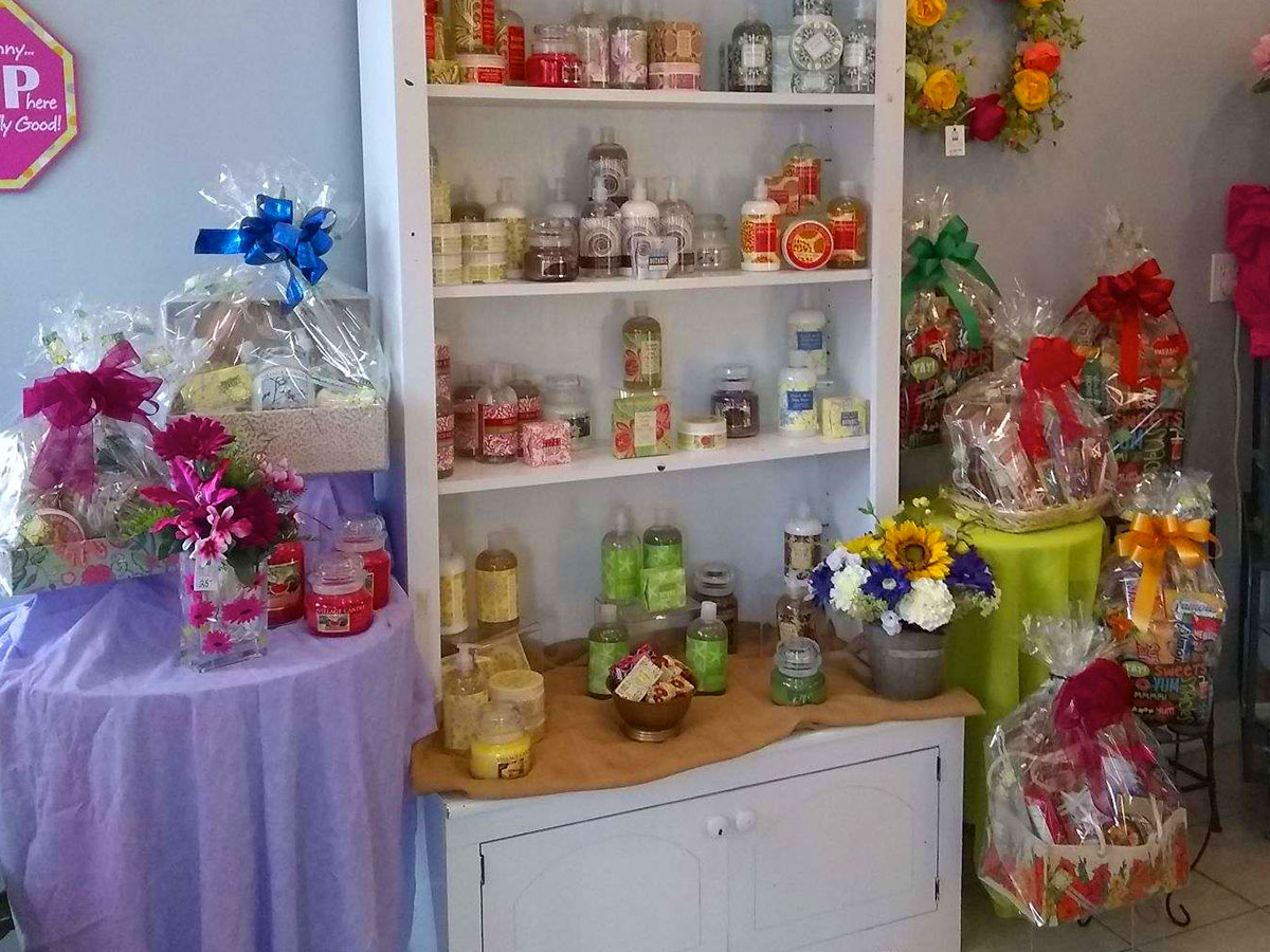 In addition to flowers and plants, Kitty's offers a range of gifts and decorations