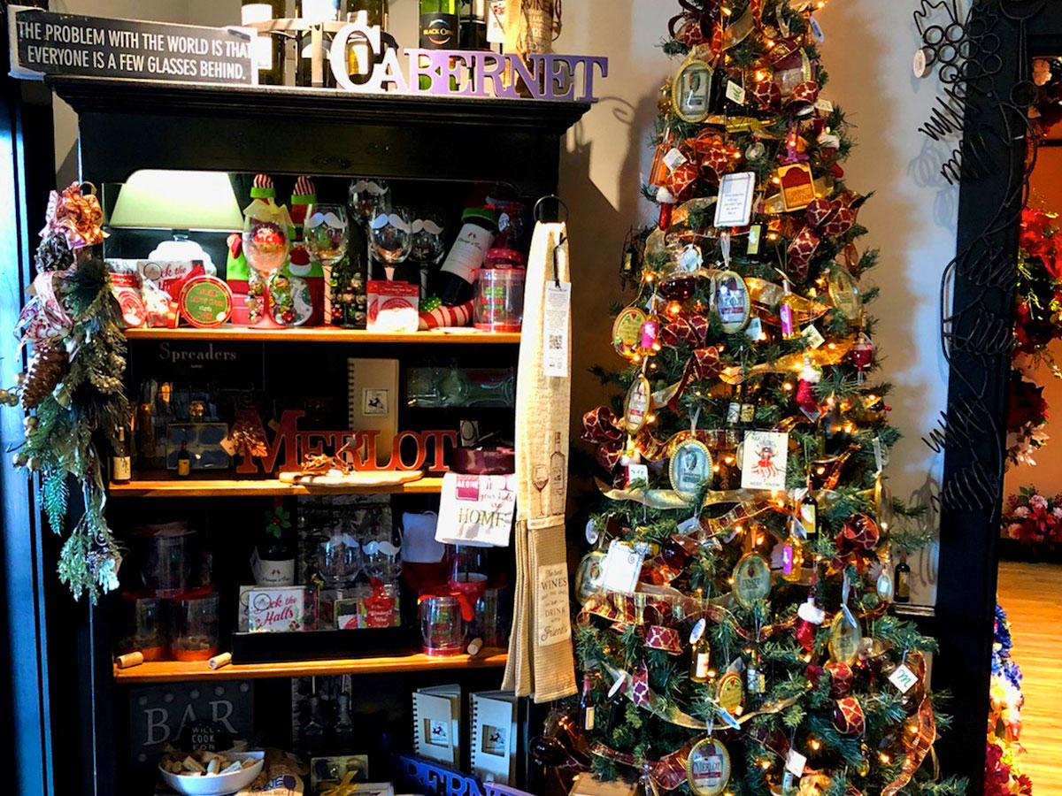 Seasonal decorations and nick-nacks on display